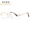 Gafas de Sol de Moda sin Marco con Borde Cortado 31274 Personalidad Europea y Americana Gafas de Sol para Fotografía Callejera Cuadradas de Combinación Universal Transfronterizas