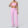 Sexy Pantalón de Chándal con Tirantes Espalda Bonita Cintura Alta Levanta Glúteos Holgado Recto Ropa Deportiva para Mujer Secado Rápido para Correr Yoga Fitness