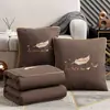 Colcha-Almohada Engrosada de Doble Uso para Siesta en la Oficina, Colcha de Aire Acondicionado, Cojín de Coche, Almohada Plegable para Sofá, Colcha Refrescante de Verano