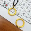 El Mismo Alto Retenido de Color Arena Dorada Antigua Estilo Nezha Colgante Círculo Qiankun de la Tienda de Oro Hebilla de Seguridad Círculo Qiankun Esmaltado