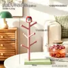 Portavasos en forma de árbol miniatura con forma de durazno, un escurridor de vasos doméstico, un organizador para rincón de café y una decoración de escritorio estilo curativo