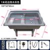 Lavabo de Piedra de Cuarzo para Lavandería Fregadero para Fregar Trapeador Balcón Exterior Tabla de Lavar Canaleta de Lavandería Integrada Antimoho Impermeable Duradero