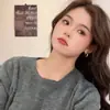 Celebridad de Internet de TikTok Pendientes Clásicos Explosivos de Letra Diseño de Nicho Estilo Frío Ins Lujo Ligero Pendientes con Sentido Avanzado Pendientes