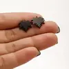 Nuevos Pendientes de Acero Inoxidable de Comercio Exterior con Forma de Hoja de Arce y Árbol de la Vida, Pendientes Pequeños Simples y Versátiles de Personalidad en Stock