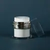En stock Botella de Vacío Crema 30g50g Tipo Pulsador Doble Capa Bomba de Presión Botella Tanque de Crema Facial para Emulsión Cosmética