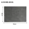 Nuevo Mantel Engrosado Redondo Forma de Ventilador de Mesa PVC Impermeable al Aceite y Aislante Mantel para Mesa de Hotel de Lujo Restaurante Negro Gris