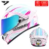 Casco de Motocicleta Certificado Dot para Hombres y Mujeres, Casco Integral Ad para Todas las Estaciones, Casco Cálido y Seguro con Certificación 3C
