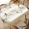 Toalha de Mesa Estilo Francês Personalizada, Impermeável, à Prova de Óleo, Lavável, Resistente ao Calor, Toque de Luxo, Toalha de Mesa de Café em PVC