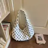 Elegante Xiaomi Estilo Coreano Ligero Bolso Tote Fresco Suave Tela Floral Bolso de Hombro Único para Mujer Artístico Dulce de Lunares Bolso Tote