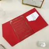 Convites de casamento com carimbo dourado, cartões de votos de casamento personalizados, convites de acrílico, conjunto de casamento de três peças, lembrancinhas de nicho de alta qualidade