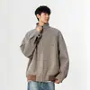 Nova Jaqueta Masculina Primavera 2025 Estilo High Street Americano Moda Masculina Cool Chamativa Caimento Solto Gola Vertical Madura Casaco