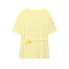 Amazon Venta al por mayor transfronteriza Moda europea y americana Ropa de mujer Verano 2025 Nuevo Aliexpress Moda Tops sencillos de manga corta