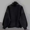 Sudadera de punto americana retro de otoño con cuello alto y media cremallera, diseño moderno, fresca y elegante, conjunto de dos piezas para hombre