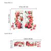 Adesivo de Parede Flor Rosa Transfronteiriça Janela Falsa Planta Arte de Parede para Sala de Estar Quarto Entrada Decoração de Casa Mural Autoadesivo
