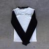 Otoño e Invierno Europeo y Americano Retro Hip-Hop Moderno Callejera Americana Letra Combinación de Colores Versátil Suéter Tops de Manga Larga para Hombre y Mujer