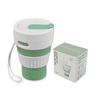 Copo de Água Dobrável de Silicone Pontilhado Portátil Telescópico Viagem Outdoor Presente Criativo Copo de Silicone de Grau Alimentício