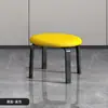 Banqueta de Luxo Leve Estilo Italiano, Pequena Banqueta Redonda para Uso Doméstico, Banqueta Tendência para Mesa de Jantar, Banco Empilhável Moderno Minimalista para Sala de Estar, Banqueta Baixa