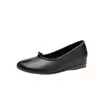 Mocasines de Piel Suave para Mujer Primavera y Otoño 2026 con Aumento Interno de Altura de 5 CM, Suela Gruesa, Punta Dividida y Suela Plana
