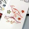 Amazon Floresta Alpina Tema Pintura Modelo Cruzamento Animal de Estimação Dinossauro Vazado Pintura Manual Graffiti Modelo de Impressão Pintura
