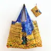 Bolso Estilo Pintura al Óleo de Van Gogh, Capacidad Extra Grande, Bolsa de Compras Plegable, Bolsa de Dibujos Animados Ecológica para Supermercado, Bolsa para la Compra, Bolsa de Almacenamiento