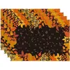 Amazon Halloween Acción de Gracias Manteles Individuales Calabaza Hoja de Arce Manteles Individuales Pavo Otoño Decoración de Mesa Manteles Individuales Resistentes al Calor