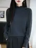 Suéter de Punto Fino con Cuello Alto y Mangas Largas para Mujer, Color Sólido, Holgado, Camisa Base Superior, Nuevo Otoño/Invierno 2026