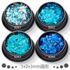1 + 2 + 3mm misturado redondo unhas lantejoulas glitter patch laser candy color pequeno ponto nail art decorações mistas