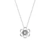 Plata 925 Diamante Único Serie Flor Dorada Brillante Original Nuevos Pendientes Anillo Pulsera Collar Flor Dorada Clara