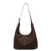 Bolso Transfronterizo para Mujer Otoño/Invierno 2026 Nuevo Moda Bolso de Tacto de Alta Gama Bolso Cruzado de Hombro Único Estampado de Leopardo Bolso de Gran Capacidad para Debajo del Brazo
