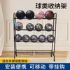 Estante de Almacenamiento para Baloncesto Rodante Baloncesto Fútbol Gran Capacidad con Ruedas Carrito Móvil de Almacenamiento de Pelotas Dos Canastas
