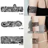 Tatuagens Adesivas de Ervas para Braço Transfronteiriças à Prova d'Água de Longa Duração Espinho Grou Dragão Flor Tatuagens de Braço Incríveis para Homens e Mulheres