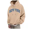 Moletom com Capuz Outono Pulôver Sudadora Exportação Amazon Roupas Masculinas Nova Iorque Pulôver Estampado 3D Top Casual