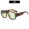 Nuevas Gafas de Sol Aviador de Doble Puente Ancho Lateral de Moda Gafas de Sol Hip Hop Punk Europeas y Americanas Transfronterizas Gafas de Sol Personalizadas