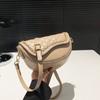 Bolso tipo Silla Bordado Rombo para Mujer 2024 Nuevo de Moda Elegante Bolso de Hombro Simple Casual Texturizado Bolso Cruzado