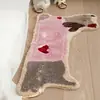 Alfombra Decorativa Resistente a Manchas Linda para Sofá Transfronteriza, Alfombrilla de Terciopelo para Mesita de Noche, Almohadilla Suave Refrescante para Dormitorio, Alfombra de Terciopelo de Comercio Exterior