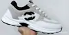 Zapatillas Chanel Caja Original, Piel Genuina, Suela Gruesa, Casual, Malla Transpirable, Zapatillas Chunky 'Dad Shoes', Zapatos Retro Panda