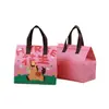 Bolsa Térmica Pequeña para Llevar de Caballo No Tejida Papel de Aluminio Engrosada Bolsa de Embalaje para Catering Comercial para Llevar Bolso de Mano Se Puede Imprimir Logo