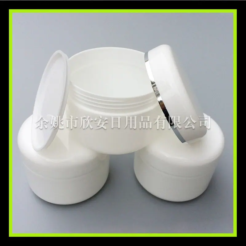 100g PP  圆   柱jar   带  银边
