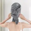Touca Engrossada para Secar Cabelo para Mulheres, Toalha de Cabelo Super Absorvente de Secagem Rápida, Nova Touca de Banho Estilo Transfronteiriço, Turbante de Peça Única