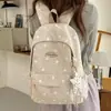 Nova Mochila Estilo Coreano Ins Estrela Bolinhas para Alunas, Grande Capacidade, Leve, Mochila Escolar, Mochila Fofa de Desenho Animado