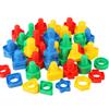 Juguete de Tornillos DIY para Bebés Niños Emparejamiento de Formas Bloques de Construcción Ensamblados Educativo Educación Temprana Montessori Combinación de Tuercas