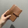 Portanotas de Piel Genuina, Portátil para Viaje de Mano, Bloc de Notas de Negocios de Alta Gama, Portadocumentos de Identificación, Portatarjetas Bancarias, Estilo Minimalista