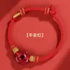 Pulsera de Cinabrio para Mujer, Pulsera de Hilo Rojo con Hebilla de Arena Púrpura, Pulsera Tejida del Dragón Conmemorativa del Zodiaco, Regalo para Hombre