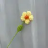Dou-lhe uma Flor Vermelha Pequena, Flor de Lã, Flor Única Trançada, Presente de Dia das Mães e Ação de Graças, Decoração de Flor Artificial