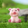 Família porco suculenta Bolo Zodíaco carro presente decoração pingente desenho animado ano do porco artesanato em resina porco rosa