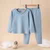 Ropa interior térmica para niños Transpirable Axila Pijama de bebé Capa base Niños y Niñas Cachemir Seda Ropa de Otoño y Conjunto de Pantalones Invierno