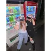 Calça Casual Estilo de Rua Y2K Tendência Estampa Retro Exportação Transfronteiriça Nova Versátil Solta Reta Longa