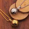 Estilo Europeo y Americano Nueva Moda Chapado en Oro Sólido Modelo de Balón de Fútbol Colgante Collar Joyería para Entusiastas del Fútbol Accesorios