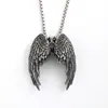 Colar com Pingente Masculino de Aço Inoxidável Retrô Punk Asas de Anjo Tridimensionais