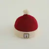 Boina de Bebé con Logo Cuadrado Simple Gorra de Pana Cálida para Exteriores Elegante Versátil Sombrero Hip-Hop Infantil Exportación